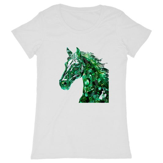 Cheval cristal vert T-shirt femme